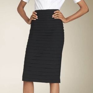 LAMB Bombshell Horizontal Pleated Pencil Skirt
